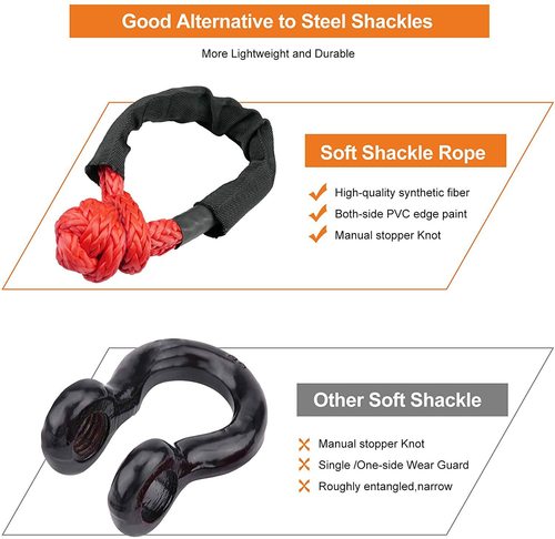 17 tons of knot rope, soft unloading buckle, single package, double package, winch rope, trailer rope, trailer hook off-road Amazon 