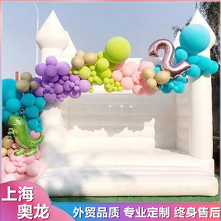 Inflatable White Trampoline Wedding Party Castle European and American Wedding Trampoline Outdoor Proposal Photography Venue Props