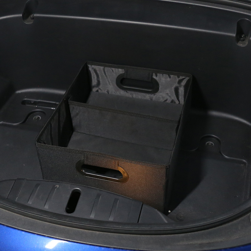Coffre de coffre avant Tesla Model Y adapté, boîte de rangement de voiture pliable en tissu Oxford pour automobiles_voghion.com