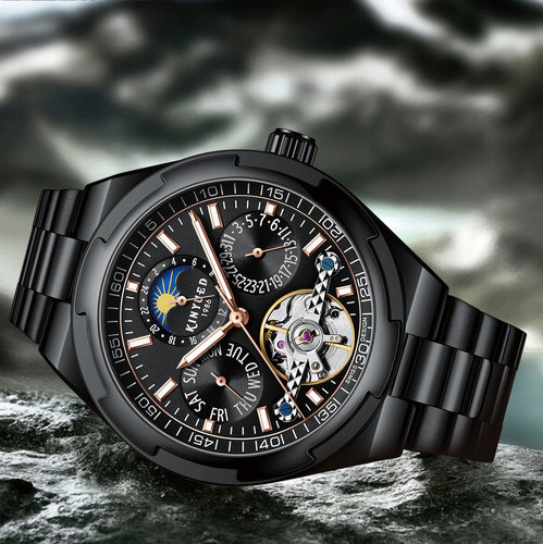 KINYUED fully automatic mechanical watch multi-functional men's watch fashion business men's watch star mechanical watch