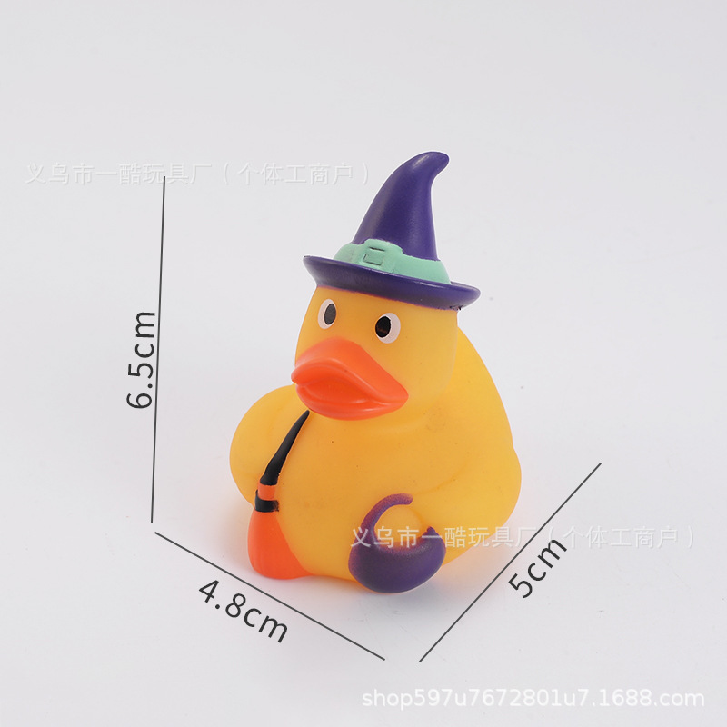 国境を越えた工場の新しいハロウィーンアヒルのバスルームおもちゃ減圧ビニールアヒル人形子供用おもちゃ|undefined