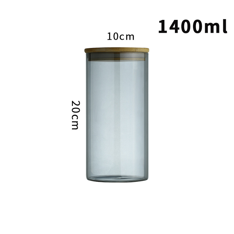 Botellas de vidrio negro transparente grandes y pequeñas para almacenar té, granos, especias y muestras de alimentos, frascos de almacenamiento sellados.