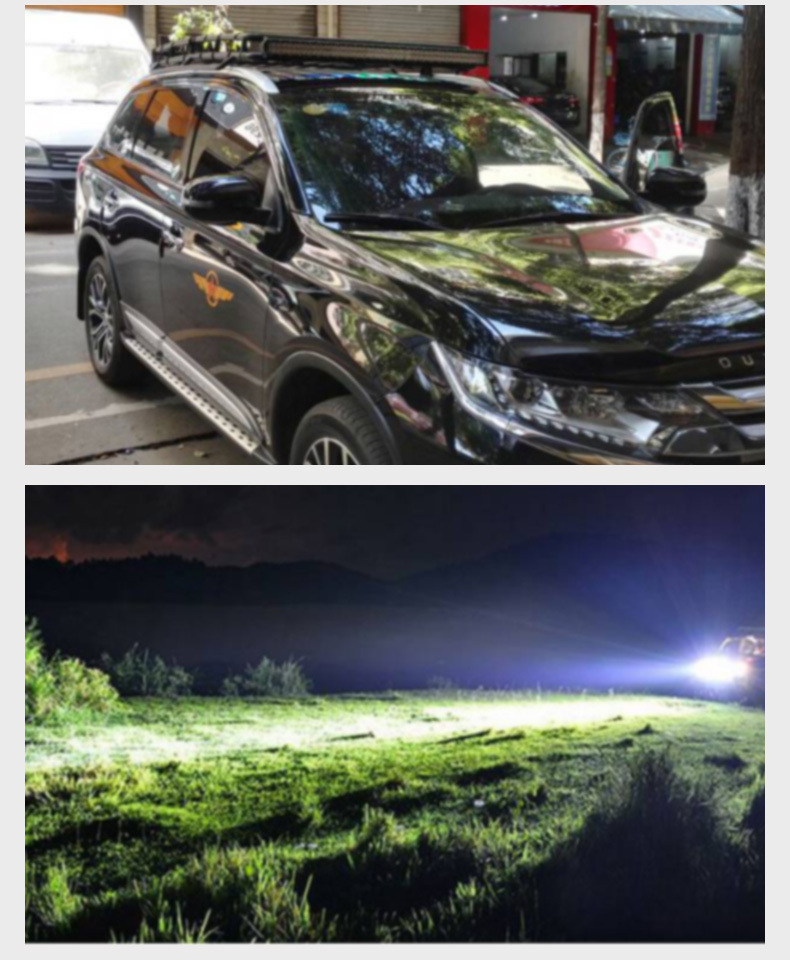 Car Strip Lights Led Spotlights Grille Lights Super Bright Waterproof Truck Front Bumper Lights 12V 24V Off-Road Roof Lights Modification