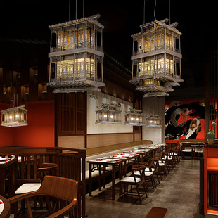 新中式餐厅吊灯中国风复古餐饮禅意茶室酒店高级泰式会所装饰灯具-阿里巴巴