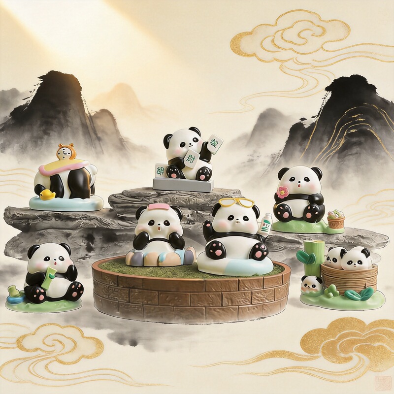 Flower-Themed Daily Blind Box Ornaments, Panda-Themed Figurines, Resin Crafts, Cute Home Decorations Flower-Themed Daily Blind Box Ornaments, Panda-Themed Figurines, Resin Crafts, Cute Home Decorations