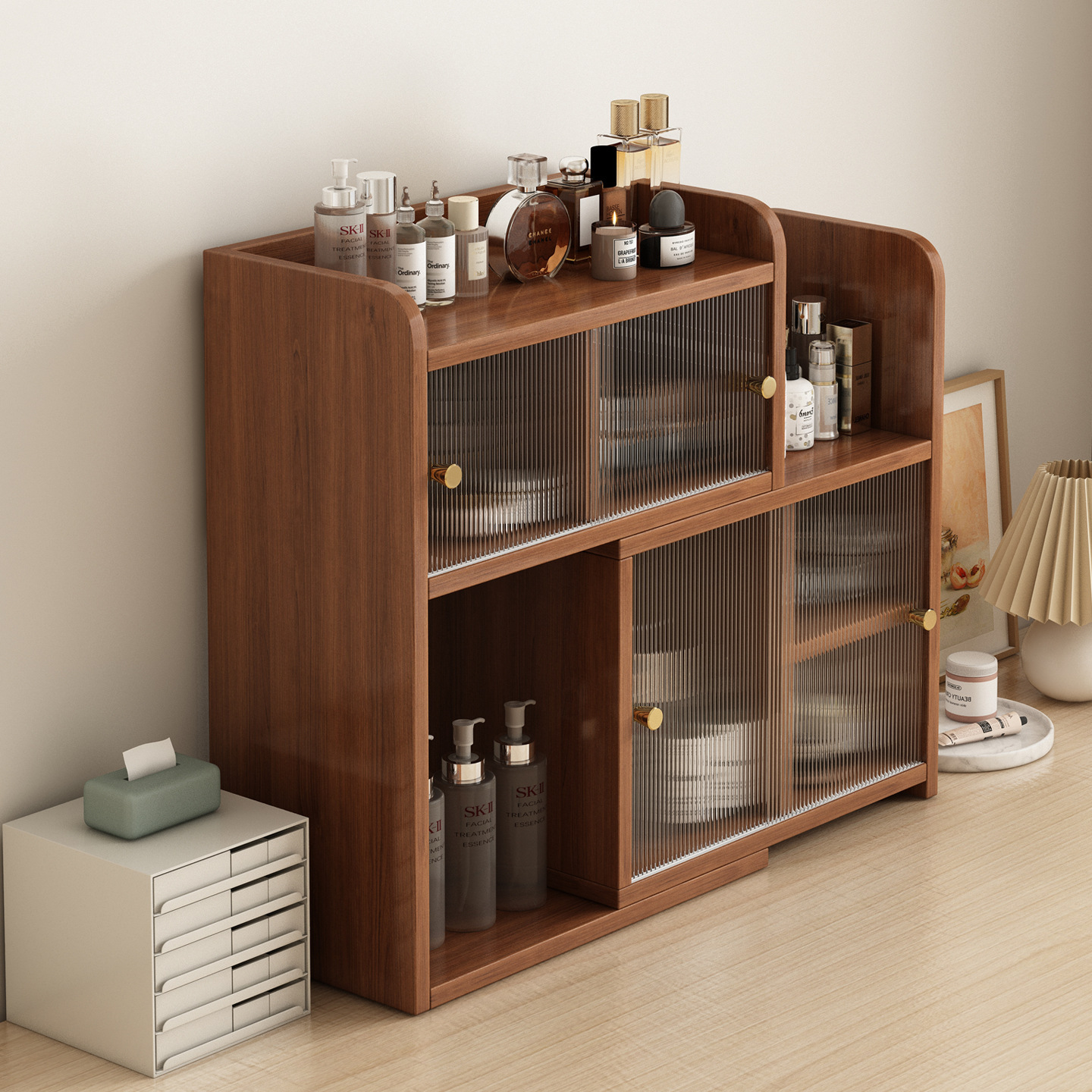 Estante de escritorio estante de almacenamiento retráctil dormitorio de estudiantes estante de acabado de cosméticos de escritorio estante de exposición de almacenamiento de escritorio