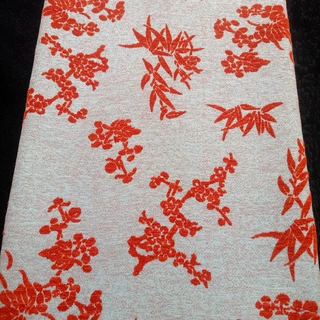 新丝绫外套面料 漳绒雪尼尔中国风梅兰竹菊金属丝色织大提花面料