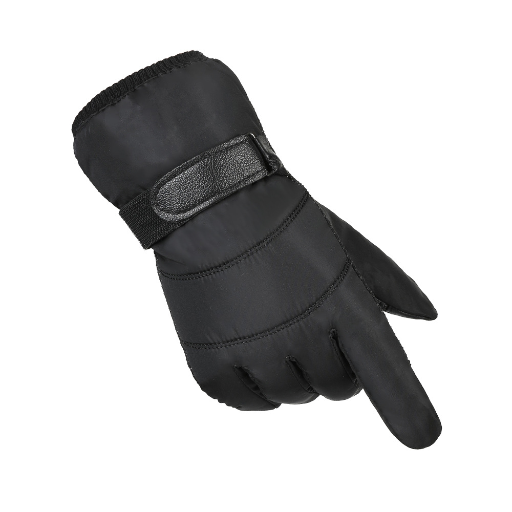 Guantes cálidos de algodón al aire libre para hombres y mujeres Otoño e Invierno motocicleta impermeable forrado de lana engrosada pantalla táctil guantes de esquí