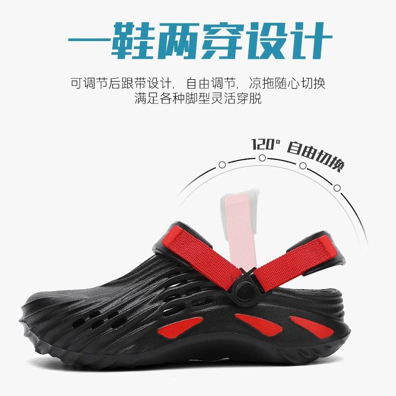 Мужские летние сандалии и шлепанцы 2025 года, новые модели, нескользящие, водонепроницаемые, с мягкой подошвой и закрытым носком.