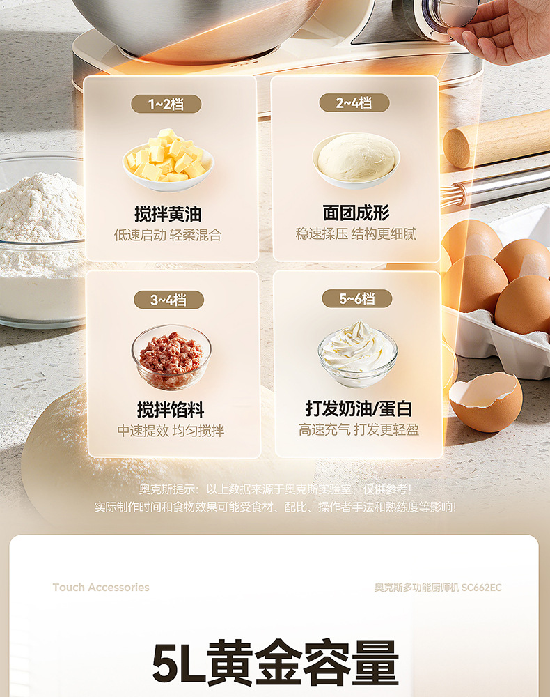 Aux Multifunctional Kitchen Chef Machine Household Small Dough Mixer Fully Automatic Whipping Noodle Pressing Expandable Vegetable Cutting Juicing