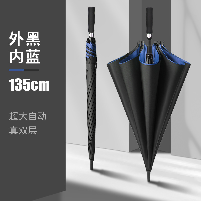135cm double-layer riot storm-quiet blue