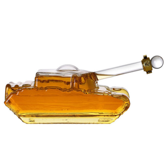 Supply creative glass wine holder spot High Borosilicate Glass craft wine bottle tank sealed transparent wine bottle