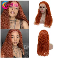 Парики фронта шнурка 13*4 передние человеческие волосы ДЖК волос 350 # шнурка реальные удобные естественные
