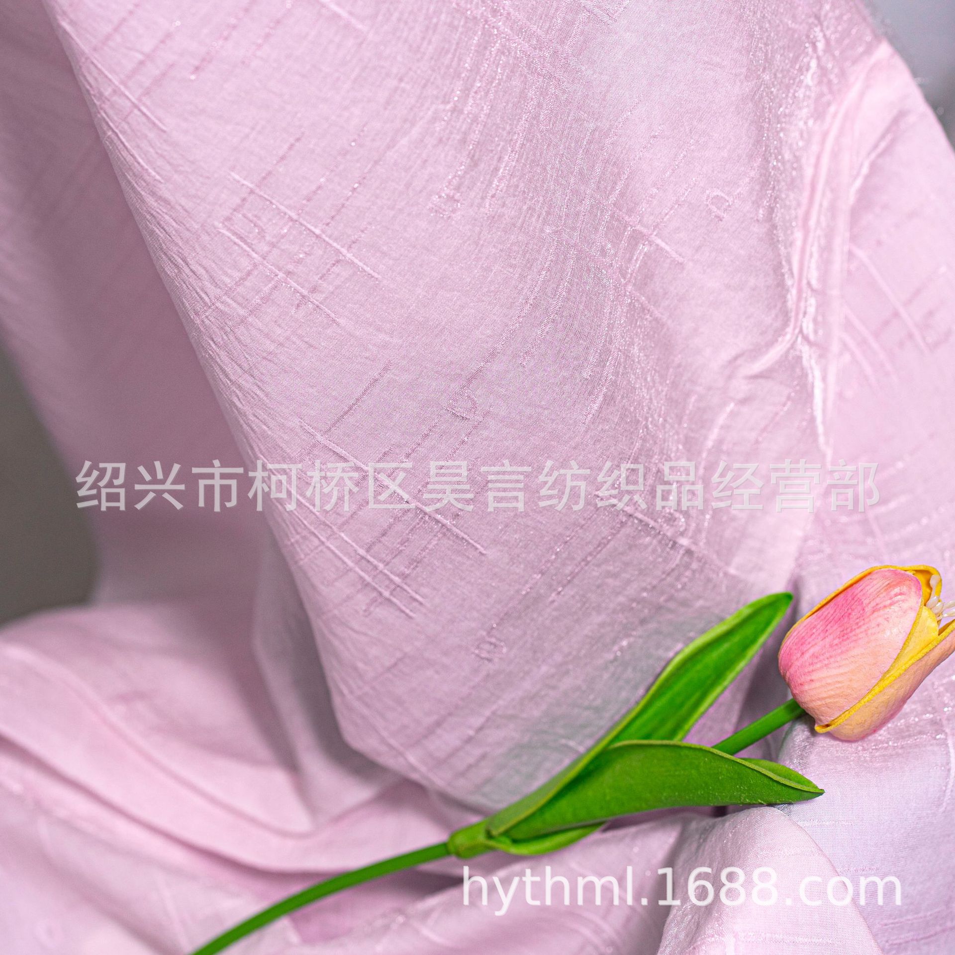 肌理立体感天丝大提花亮丝皱闪光纱 皱汉服舞台装连衣裙衬衫面料