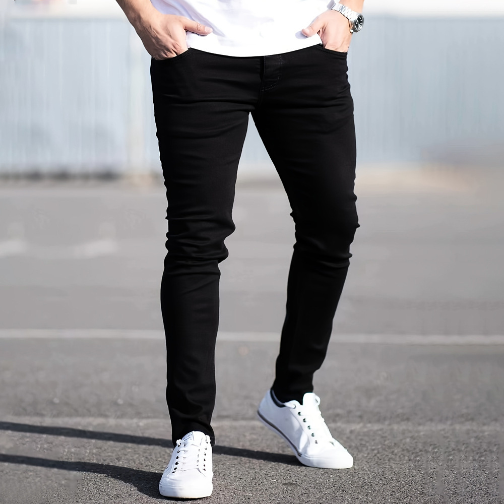 Jeans Ajustados para Hombre de Algodón con Bolsillos Múltiples para Uso Diario image 3