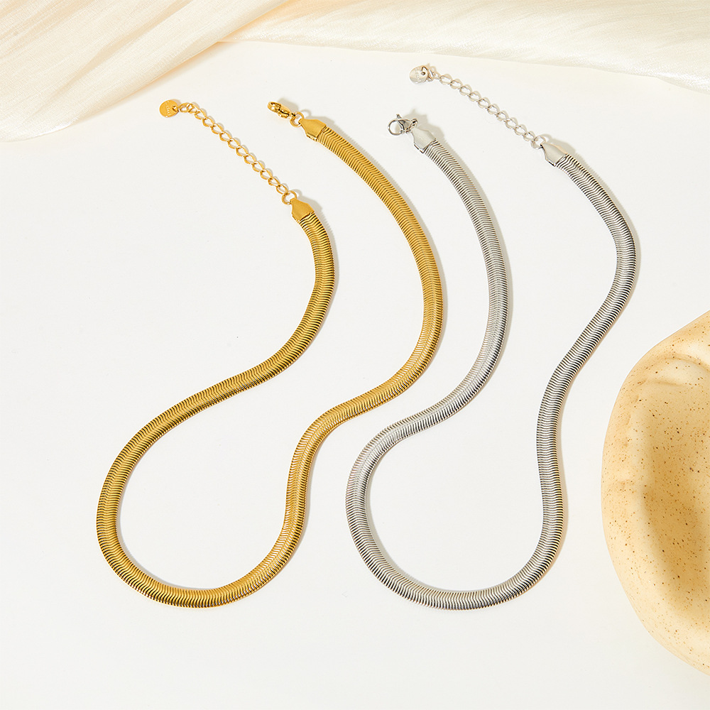 13g Weight 0.03µm-0.05µm Gold Plating Thickness PVD Coated Gold Plating Process Real Gold Plated Plating Material Necklace Classification Wholesale Jewelry Vintage Style Geometric 304 Stainless Steel 16K Gold Plated White Gold Plated Gold Plated Plating Stainless Steel Necklaces