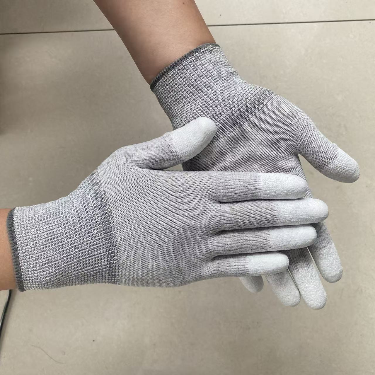 Guantes revestidos de PU guantes de trabajo revestidos antiestáticos de fábrica electrónicos libres de polvo blancos guantes revestidos de PU al por mayor image 44