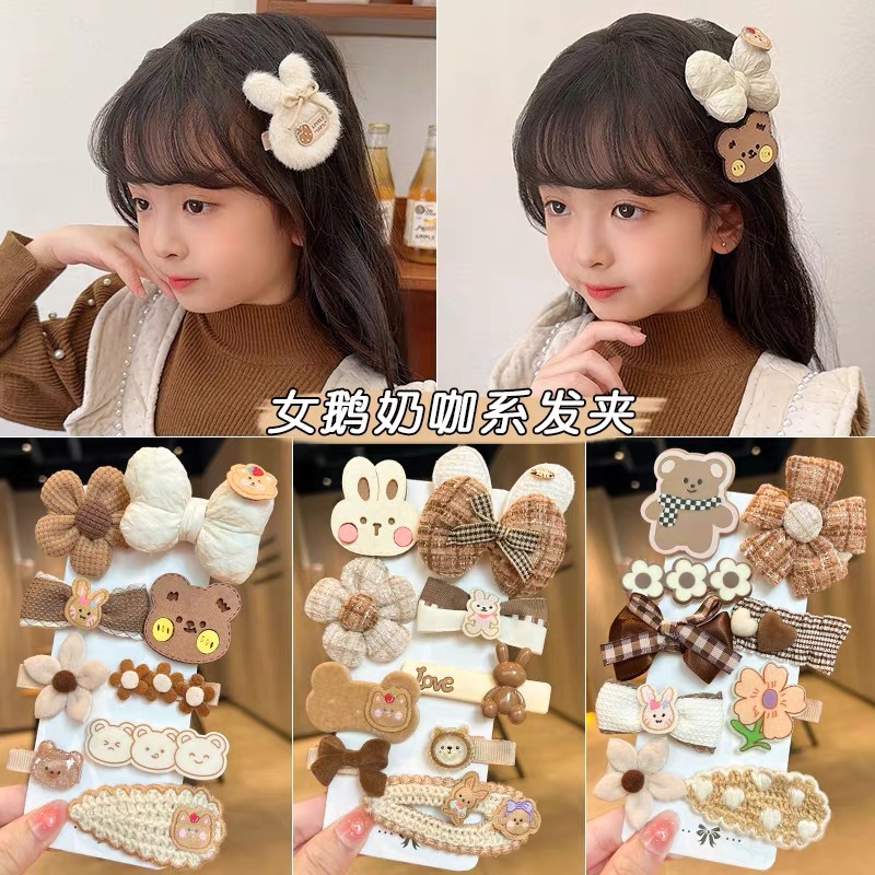 Hair clip bangs little girl hair pin head accessory new trendy girl child back of head short hair clips accessories wholesale