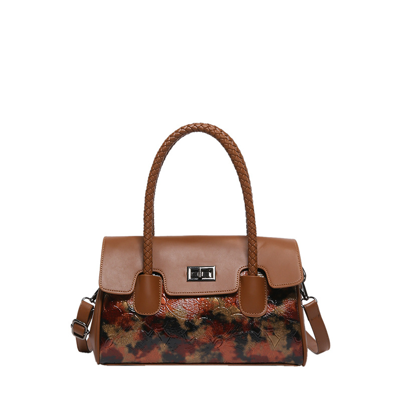 Bolso de mujer de alta calidad de comercio exterior 2025, nuevo bolso de moda clásico de gran capacidad, nuevo bolso de hombro de tendencia retro