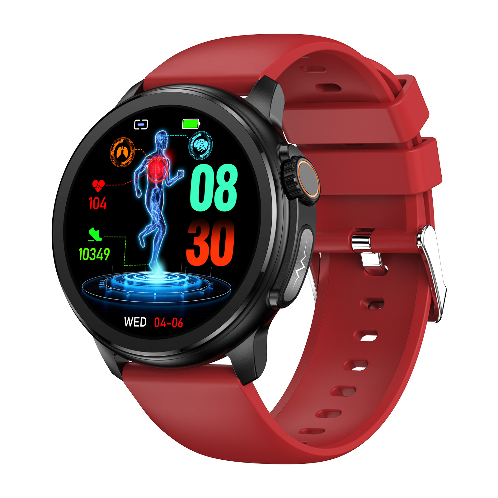 Smart Watch With Ecg And Body Fat Analysis Amoled Display_voghion.com