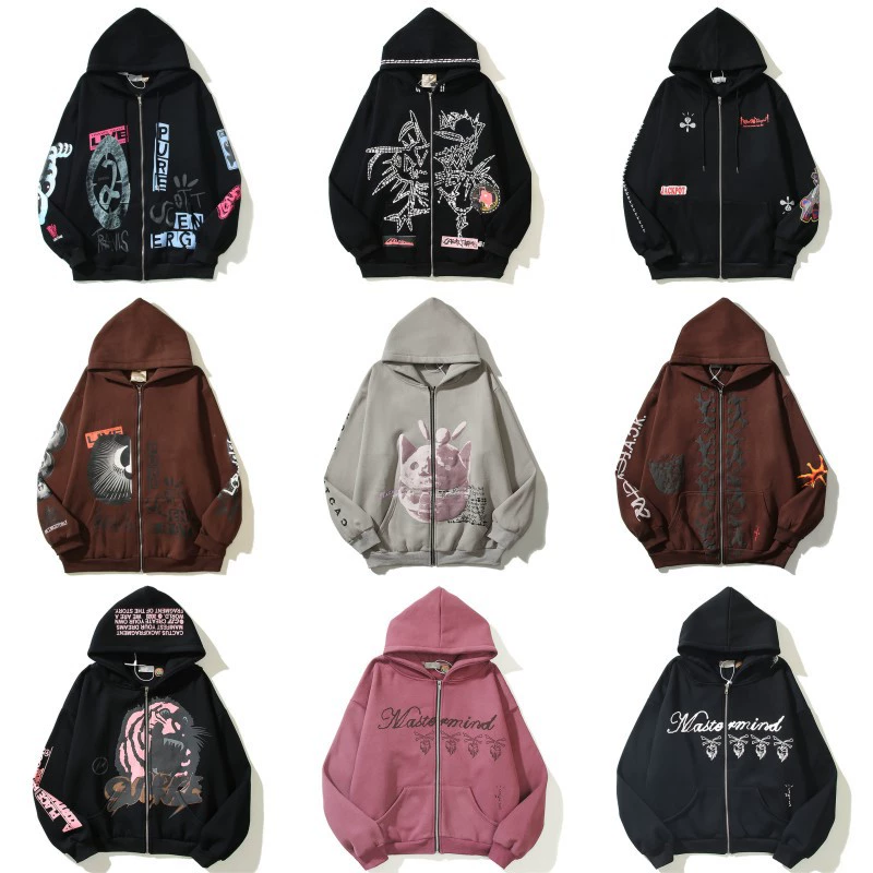 Американский прилив Travis Scott кардиган на молнии свитер для мужчин и пар s осенью и зимой с флисом пальто с капюшоном