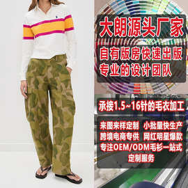 欧美都市休闲运动POLO领针织衫大朗毛衣看图打版加工定制小批量