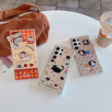 可爱小猫小狗三星Galaxy S26Ultra镭射手机壳适用S25/S23/S24新款