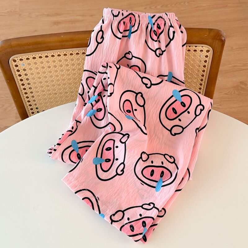 Wholesale and dropshipping of summer women's pajama pants, soft trousers suitable for outdoor wear, loose-fitting home pants for air-conditioned rooms Wholesale and dropshipping of summer women's pajama pants, soft trousers suitable for outdoor wear, loose-fitting home pants for air-conditioned rooms