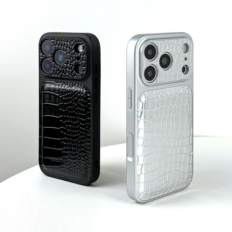 Suitable for iPhone 17 Pro Max, Crocodile Leather Case That Instantly Transforms into a 17-Inch Large Window Phone Case, Apple 16 Anti-Drop Protective Cover Suitable for iPhone 17 Pro Max, Crocodile Leather Case That Instantly Transforms into a 17-Inch Large Window Phone Case, Apple 16 Anti-Drop Protective Cover