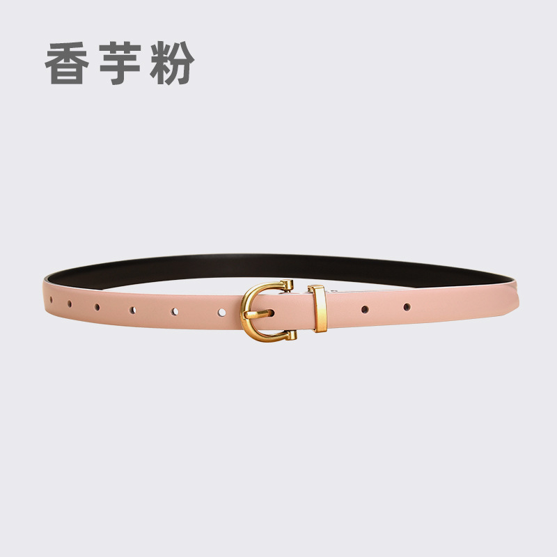 真皮腰带女复古女款皮带简约百搭时尚牛仔裤西裤女士牛皮厂家批发|undefined