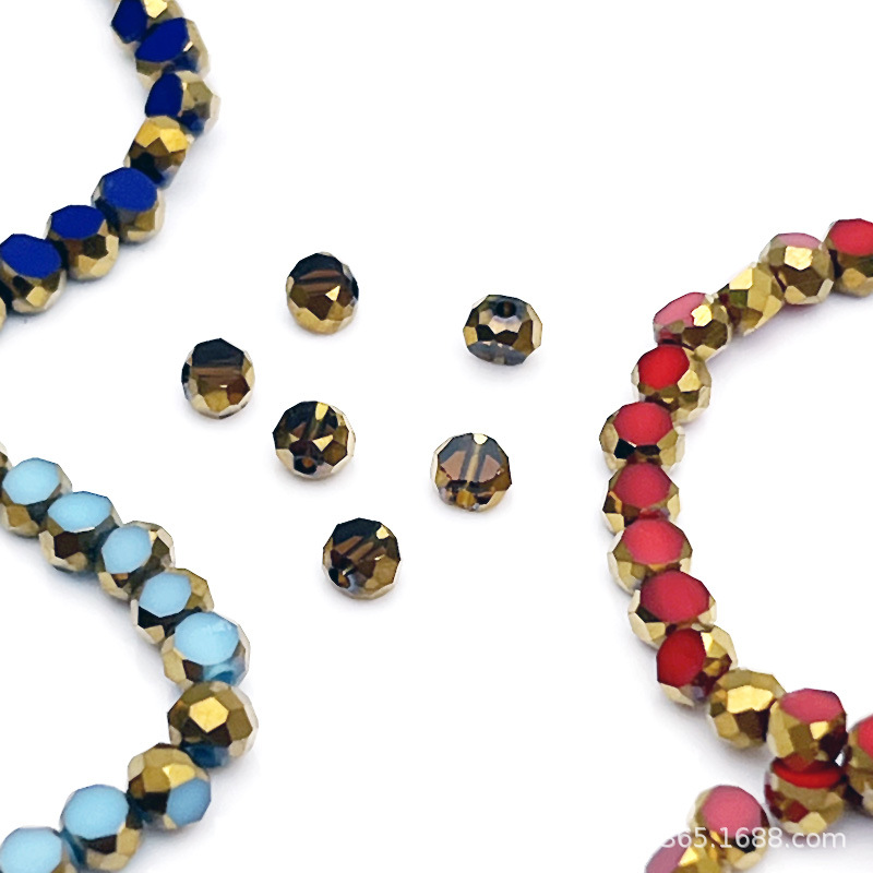 Glass beads with rhinestones
