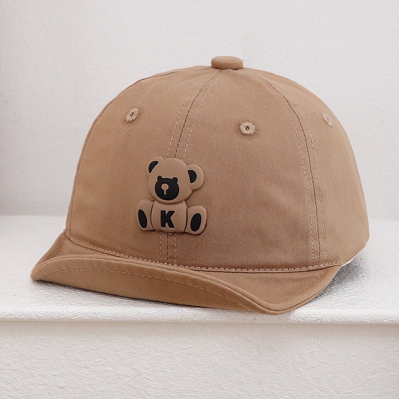 1-3 Sombreros infantiles primavera y otoño delgados bebés Inglés sombrero de béisbol de protección solar gorra de boca de pato para niños coreanos