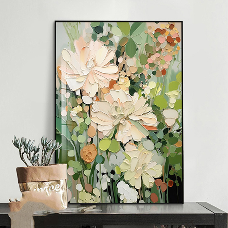 Oil Painting Floor Painting Green Fresh Abstract Texture Painting Nordic Style Living Room Sofa Background Wall Decoration Painting Oil Painting Floor Painting Green Fresh Abstract Texture Painting Nordic Style Living Room Sofa Background Wall Decoration Painting