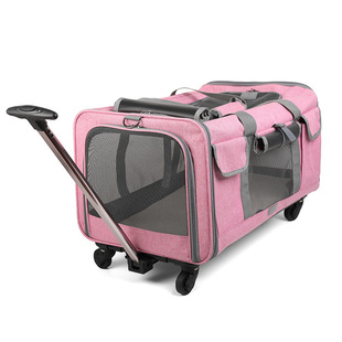 Cat Bag Outgoing Trolley Pet Bag Foldable Portable Large Capacity Three-Dimensional Large Pet Breathable Portable Trolley Pet Bag