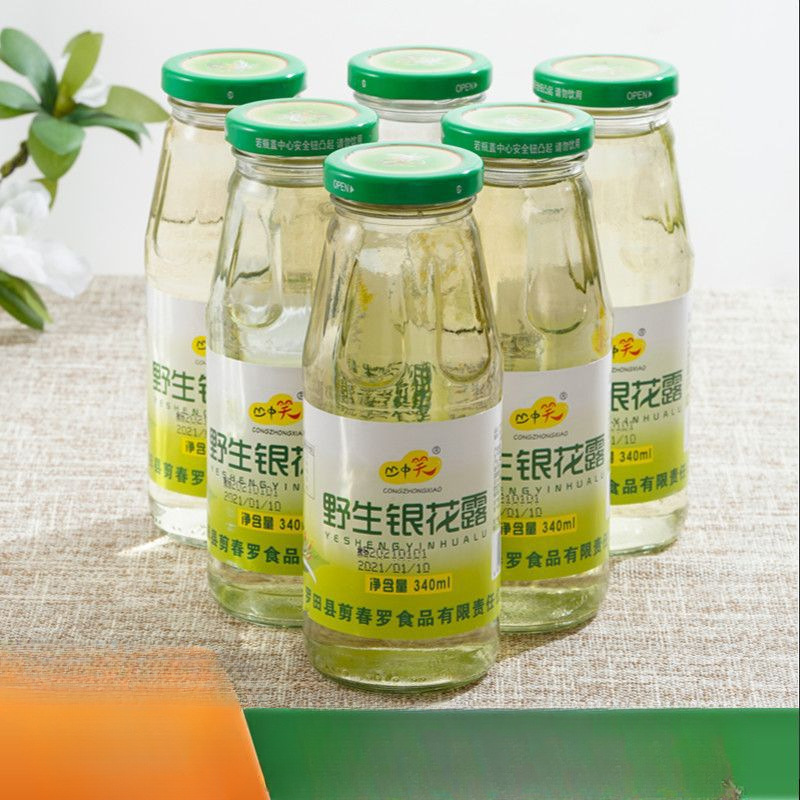 野生金银花露1箱6瓶饮料金银花汁甘露成人解暑儿童清热植物饮料12