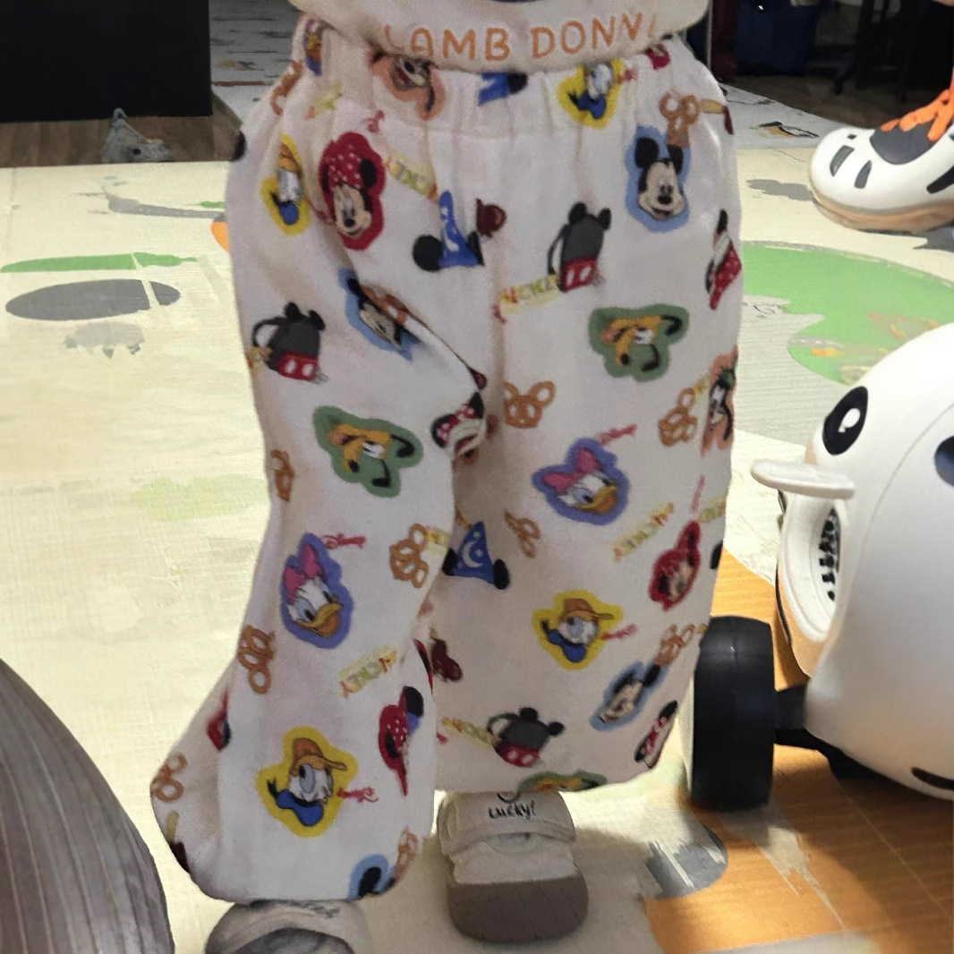 New Summer Products in 2025 ~ Colorful White Mickey Kidsren's Lantern Pajamas Can Be Worn Outside, Pure Cotton, Thin and Versatile
