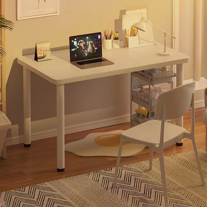 White table for home use, small dining table, girls' makeup table, simple student desk, rental house bedroom computer table