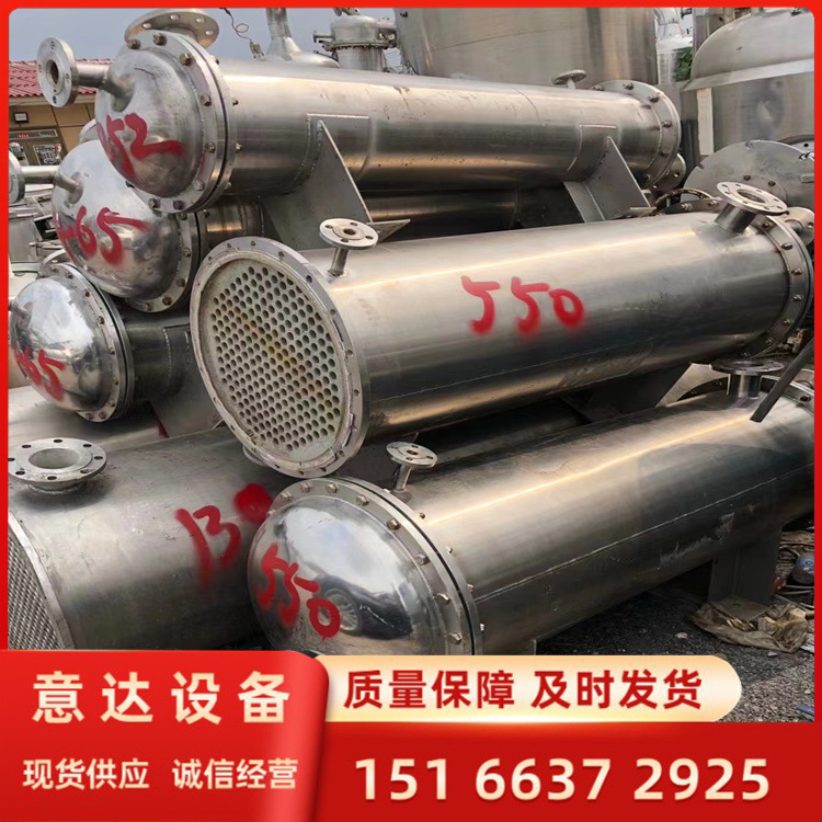 大量出售二手不锈钢列管冷凝器60平方石墨价格换热器石墨换热器