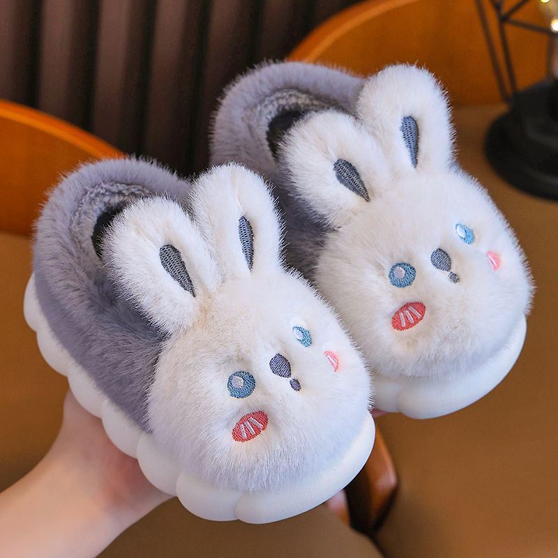 Zapatillas de algodón zapatillas de algodón para padres e hijos zapatillas de algodón para niños zapatos de algodón para bebés de interior caliente otoño invierno mujeres