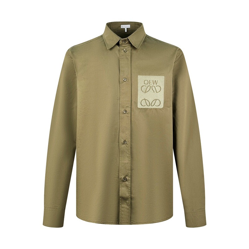 2024 Summer New Classic Stylish Versatile Pocket Letter Embossed Shirt by Luo Wei 2024 Summer New Classic Stylish Versatile Pocket Letter Embossed Shirt by Luo Wei