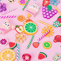 Handmade DIY Ice Cream Cream Glue Food Play Cup Toy Mini Colorful Snowflake Clay Making Material Kit Toy