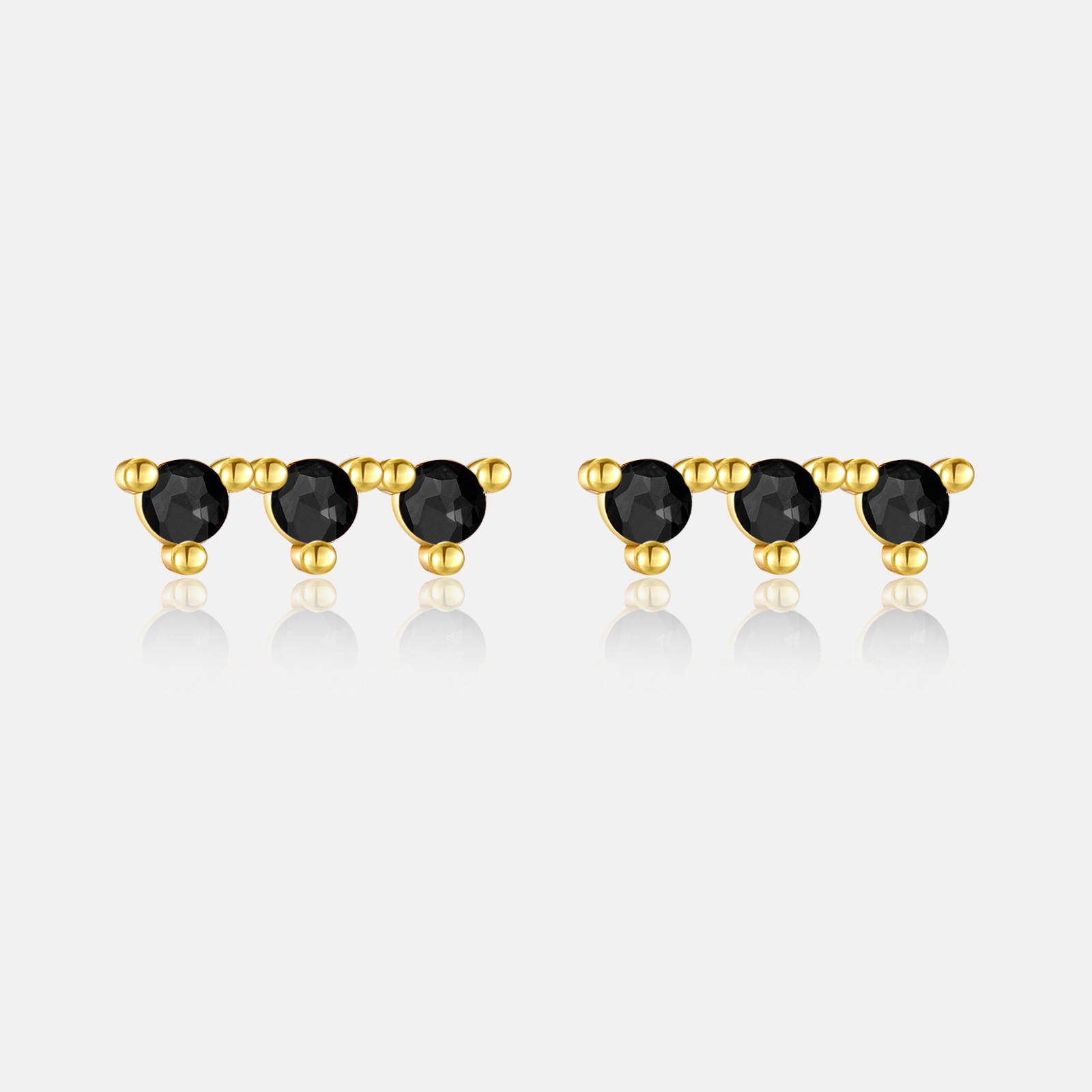 Women's Gender Simple Style, Shiny Style 1 Pair 925 Sterling Silver Zircon Round Ear Studs