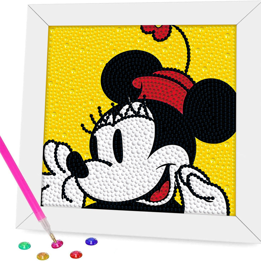 Nuevo kit creativo de pintura de diamantes DIY para niños, diseño de panda de dibujos animados, juguete de niña, pegatinas bonitas, pintura de diamantes completa, transfronterizo