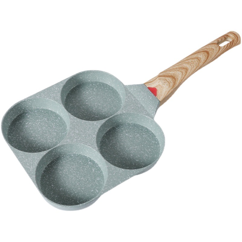 Sartén de tortilla maifan sartén de piedra sartén antiadherente para el hogar pan de cuatro agujeros mini pan de desayuno tortilla artefacto pequeño pan de panqueque