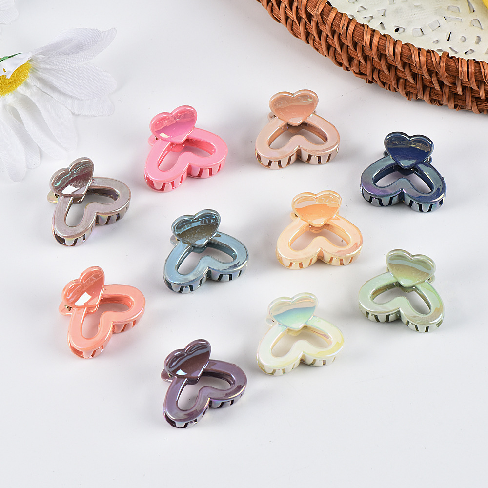 2.5 Morandi galvanizado AB color lateral gradiente mini rascar tiburón clip de cabello clip de cola de caballo princesa adornamiento de cabello image 10
