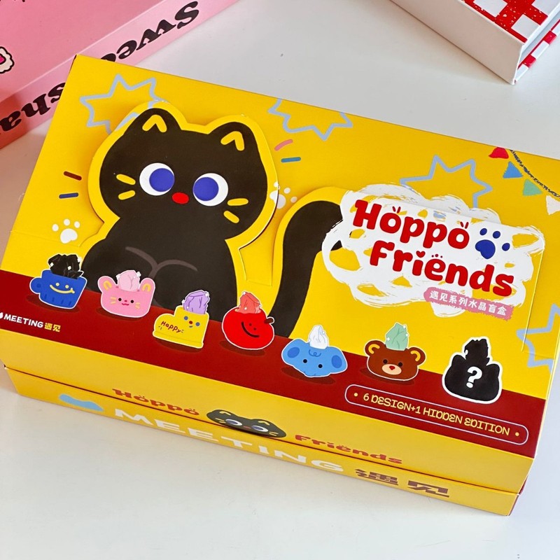 小红书同款Hoppo Friends遇见水晶盲盒潮玩桌面多巴胺摆件树脂|undefined