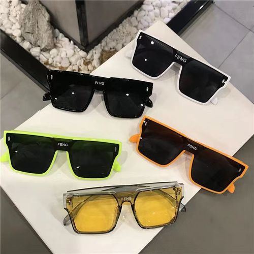 New Korean style square sunglasses Internet celebrity same style goggles trendy high-end sunglasses for driving street photography UV protection