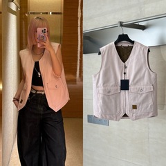正确版本天花板品质25FW潮牌新款驴家联名口袋工装马甲男女同款潮