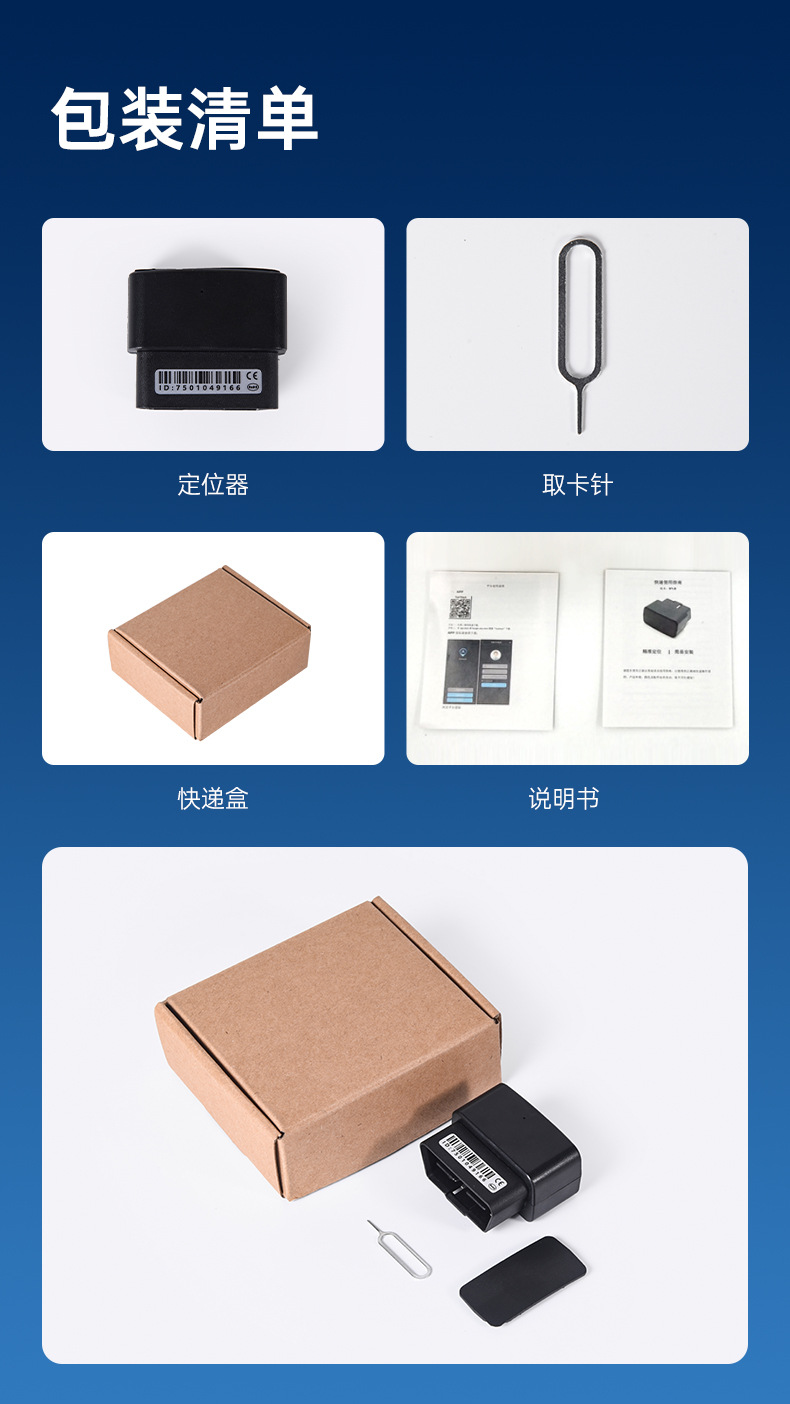 Obd Interface Locator Gps Positioning Car Tracking Anti-Theft Device Plug and Play Gps Tracker
