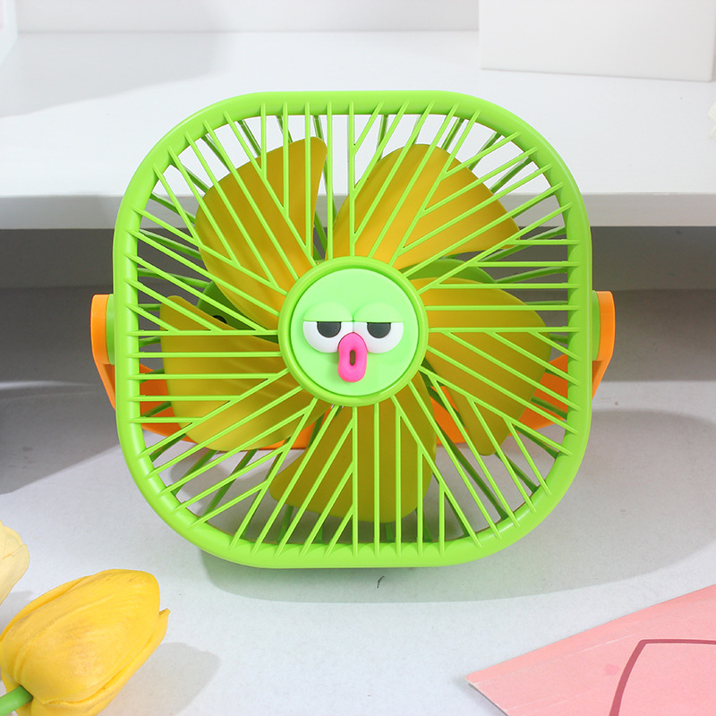 丑萌挂放两用风扇夏季桌面USB电扇小号摆件可爱电风扇学生办公